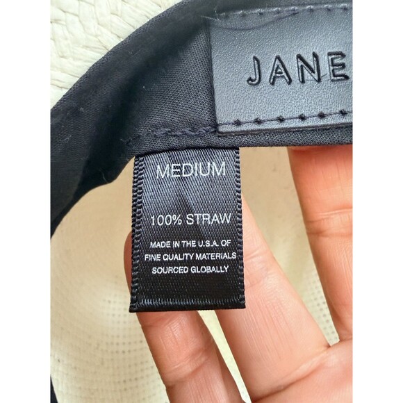 Janessa Leone Marcell Hat M Bleach White Straw Fedora Brown Suede Band USA Chic main image 15
